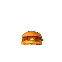Burger Eating Sticker by La Vera Pizzeria