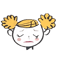 かわいい 可愛い 女の子 angle 涙 Sticker