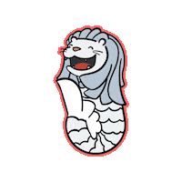 leiasplayworld singapore support local merlion singapura Sticker