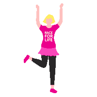 cancer research running Sticker by Cancer Research UK Race for Life
