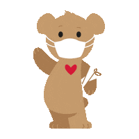 Teddy Bear Hello Sticker by CHOC Children's