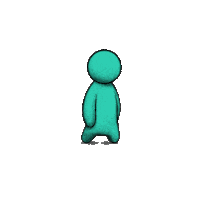 topiaio art run avatar walking Sticker
