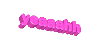 MelanieSenora pink yeah letters yeaaahh Sticker