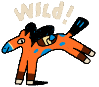 Horse Bucking Sticker by Made By Radio