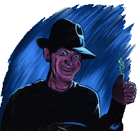 Freddy Krueger Yes Sticker by IBTrav Artworks