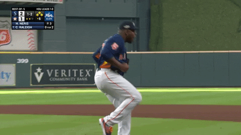 Excited Hector Neris GIF by MLB