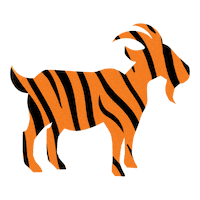 wagglegolf golf goat tiger waggle Sticker