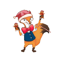 MyTOWNKL christmas fox facefilter cuteanimal Sticker