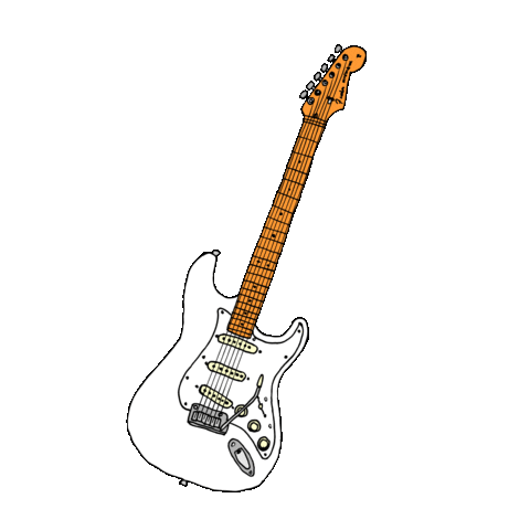 guitar strat Sticker by @brokeguitars