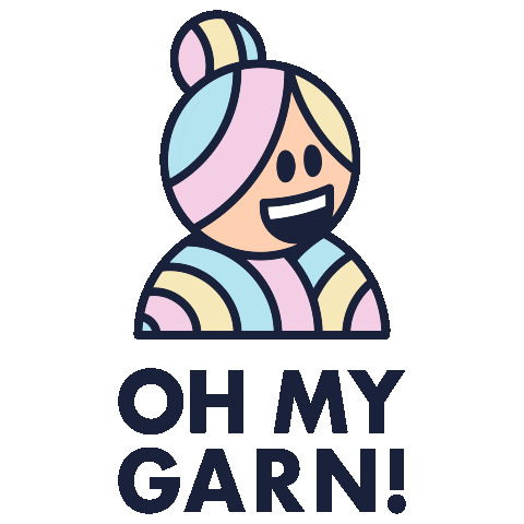 ohmygarn giphyupload omg gunda strikke Sticker