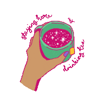 Tea Staying Home Sticker