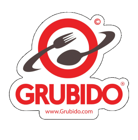 Grubido food international global spoon Sticker