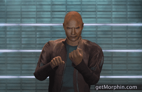 The Rock Middle Finger GIF by Morphin