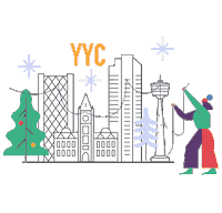 Christmas Tree Sticker by The City of Calgary