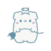 Kumotto no kawaii blue white Sticker