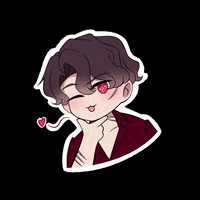 EliTheQueenBee anime heart flirting smirk GIF