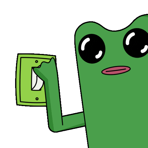 Good Night Frog Sticker by fwogs