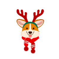 Christmas Corgi Sticker by jane.com