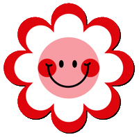 brockich happy smile retro flower Sticker