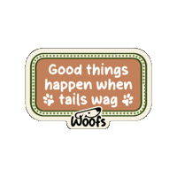 woofsmy doglover waggingtail dogsnacks woofs Sticker