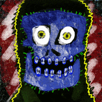 ExWhyZed_Degen glitch crypto nft skull GIF