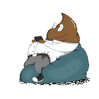tomyolo relax poop lazy watching Sticker