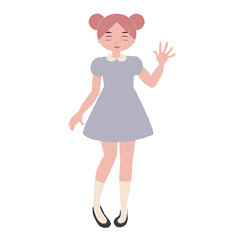 Girl Hello Sticker