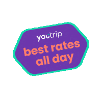 youtripsg youtrip you want it youtrip it best rates all day Sticker