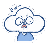 Angry Cloud Sticker by Khayalan Arts