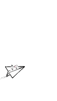 ghostandghosti ghost fly plane cute ghost Sticker