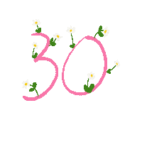 bungaayumelati 30 thirty berbunga bungaayumelati Sticker