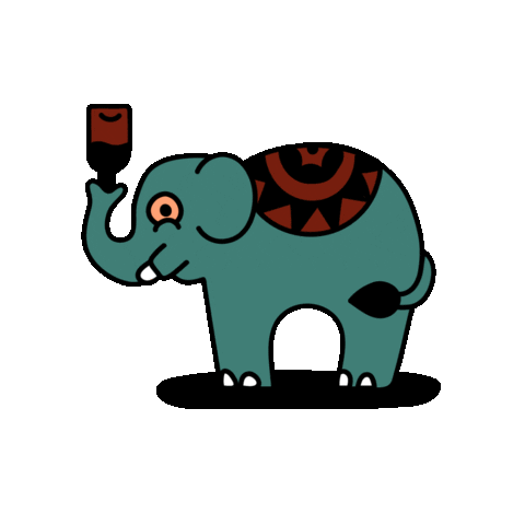 beer elephant Sticker by Jasper Van Gestel