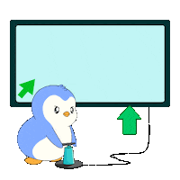 To The Moon Crypto Sticker by Pudgy Penguins