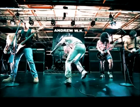 andrew w.k. party hard GIF