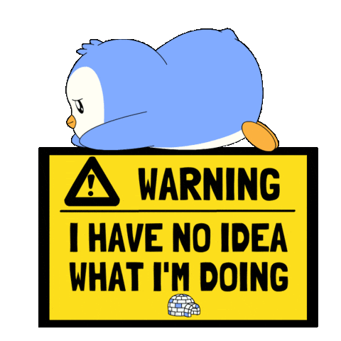 Confused Whats Happening Sticker by Pudgy Penguins