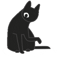 leavuc cat like fall drop Sticker