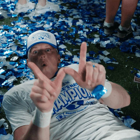 Byu Football Celebration GIF by BYU Cougars