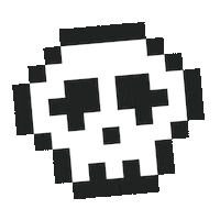 Pixel Skull Sticker by allpears
