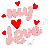 Love You Hearts Sticker