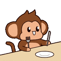 Dinner Smile Sticker by Chimpers