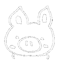 Pig Aki Sticker by Illustrator.aki