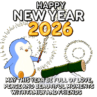 New Year Penguin Sticker by Pudgy Penguins