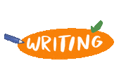 English Orange Sticker