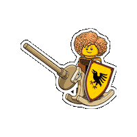 ccis4lore character talking lego knight Sticker