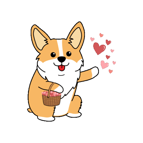petiquepets giphygifmaker valentines day corgi petique Sticker