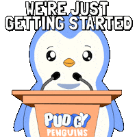 Lets Go Thank You Sticker by Pudgy Penguins