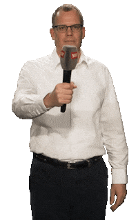 microphone dropping Sticker by Schweizer Radio und Fernsehen