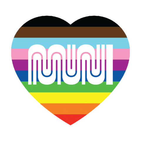 Public Transit Pride Sticker by SFMTA-Muni