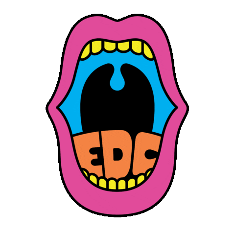 edc las vegas mouth Sticker by Insomniac Events