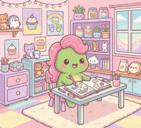 Coloring Book Color GIF by KuteCosmos | Home of Fruffy